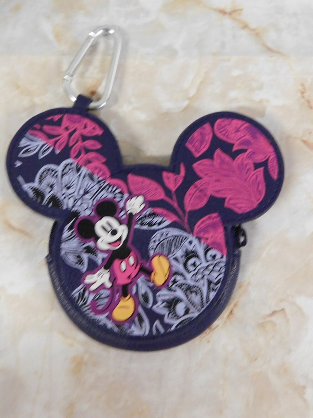 Vera Bradley Mickey Mouse Disney Clip On Zip Change Purse